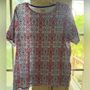 Croft & Barrow Floral Medallion Classic Tee - Multicolor